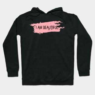 ysadinda_ I am Beautiful Black n Pink Hoodie